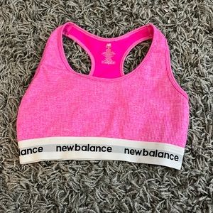 pink new balance sports bra